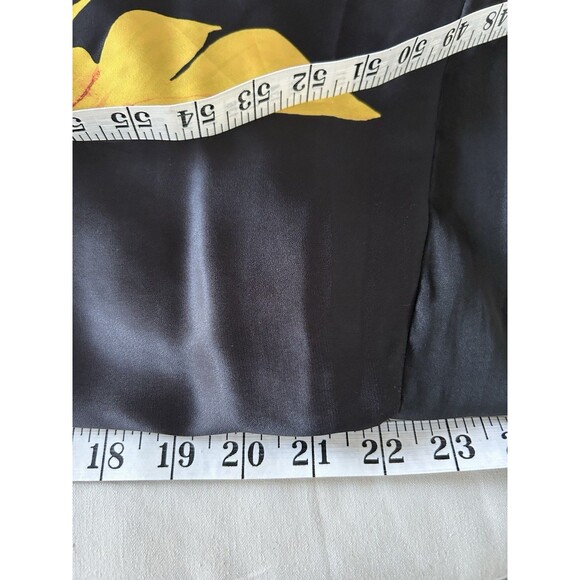 Soma Satin Black Midi Robe XS Paradise Palms Multicolor Short Sleeve Kimono - Picture 16 of 16